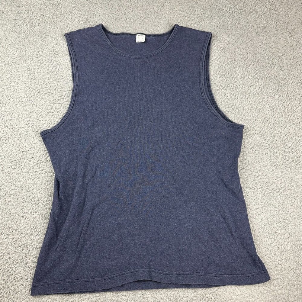 Vintage Jockey Adult Sleeveless Sports Casual Tank Top T-shirt Tee Men Blue Used